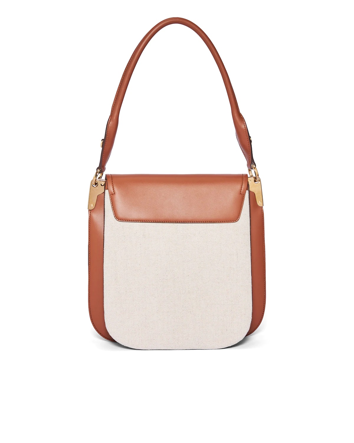 Linen blend and leather Prada Margit shoulder bag - 4