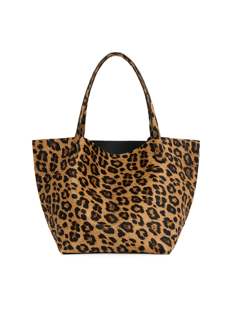 Women's Everyday Soft Leopard-Print Calf Hair Tote Bag - Leopard 1
