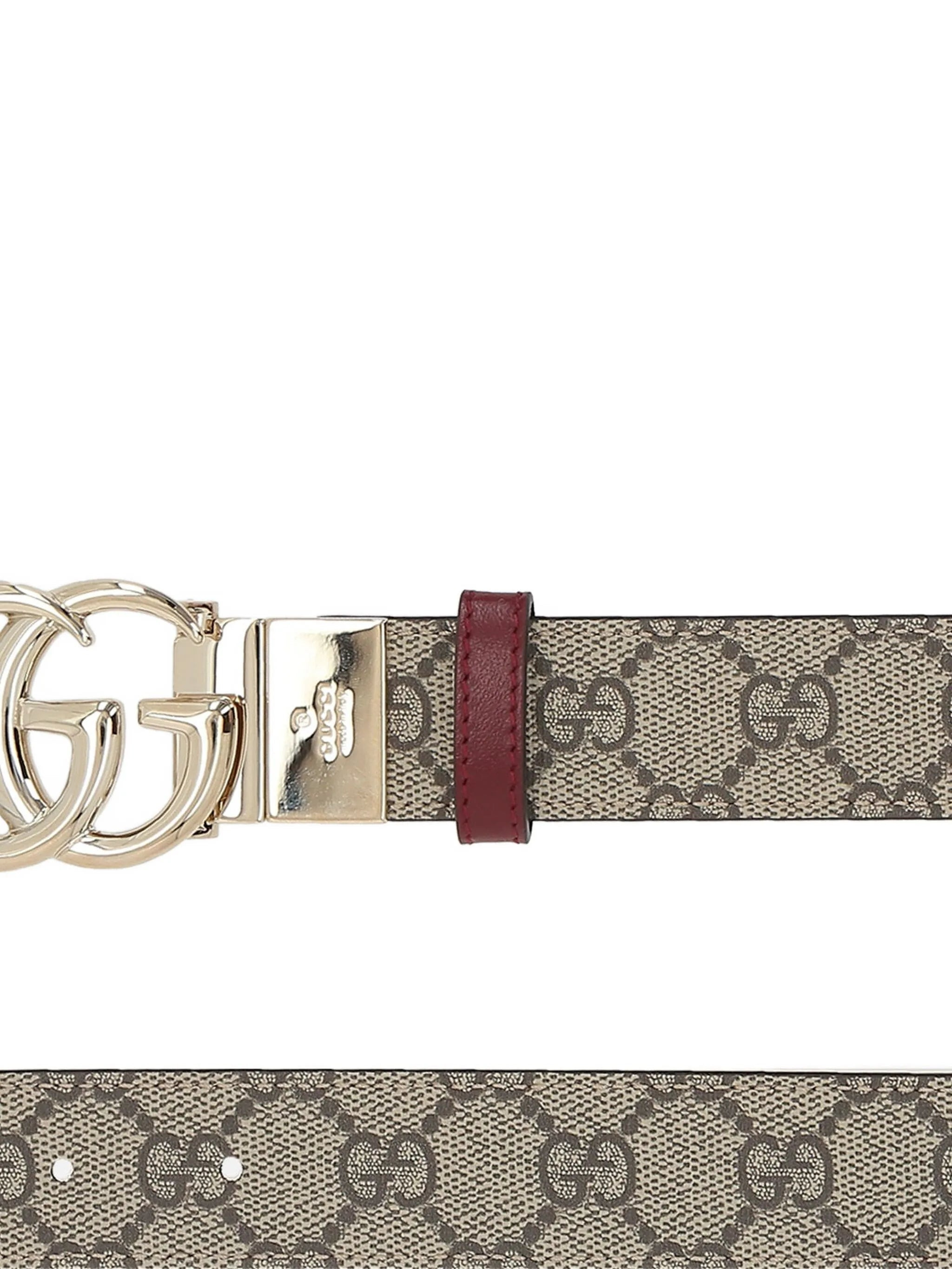 Gucci Signature Double G-buckle Reversible Leather Belt - 2