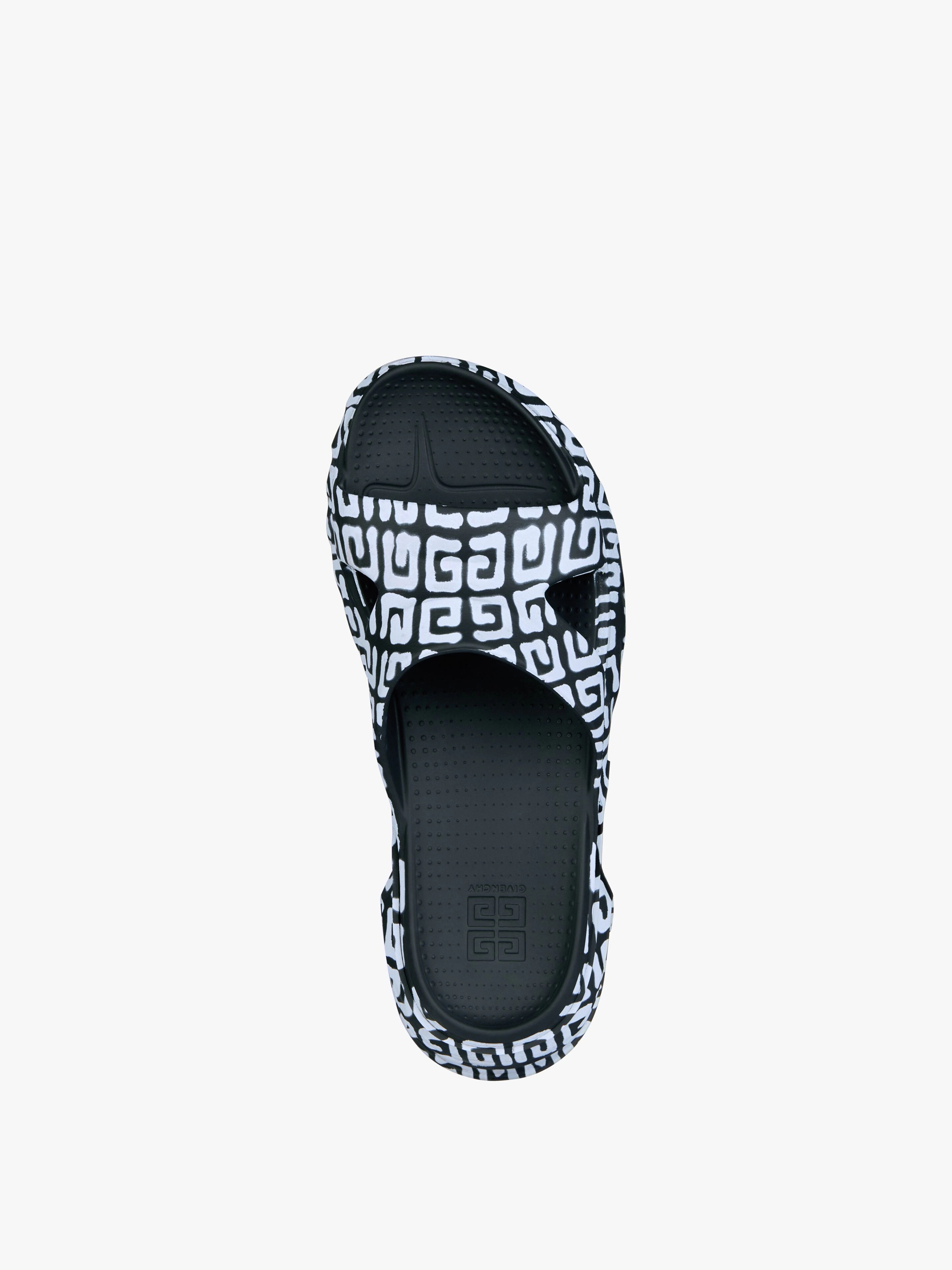 MARSHMALLOW SANDALS IN RUBBER WITH TAG EFFECT 4G PRINT - 4