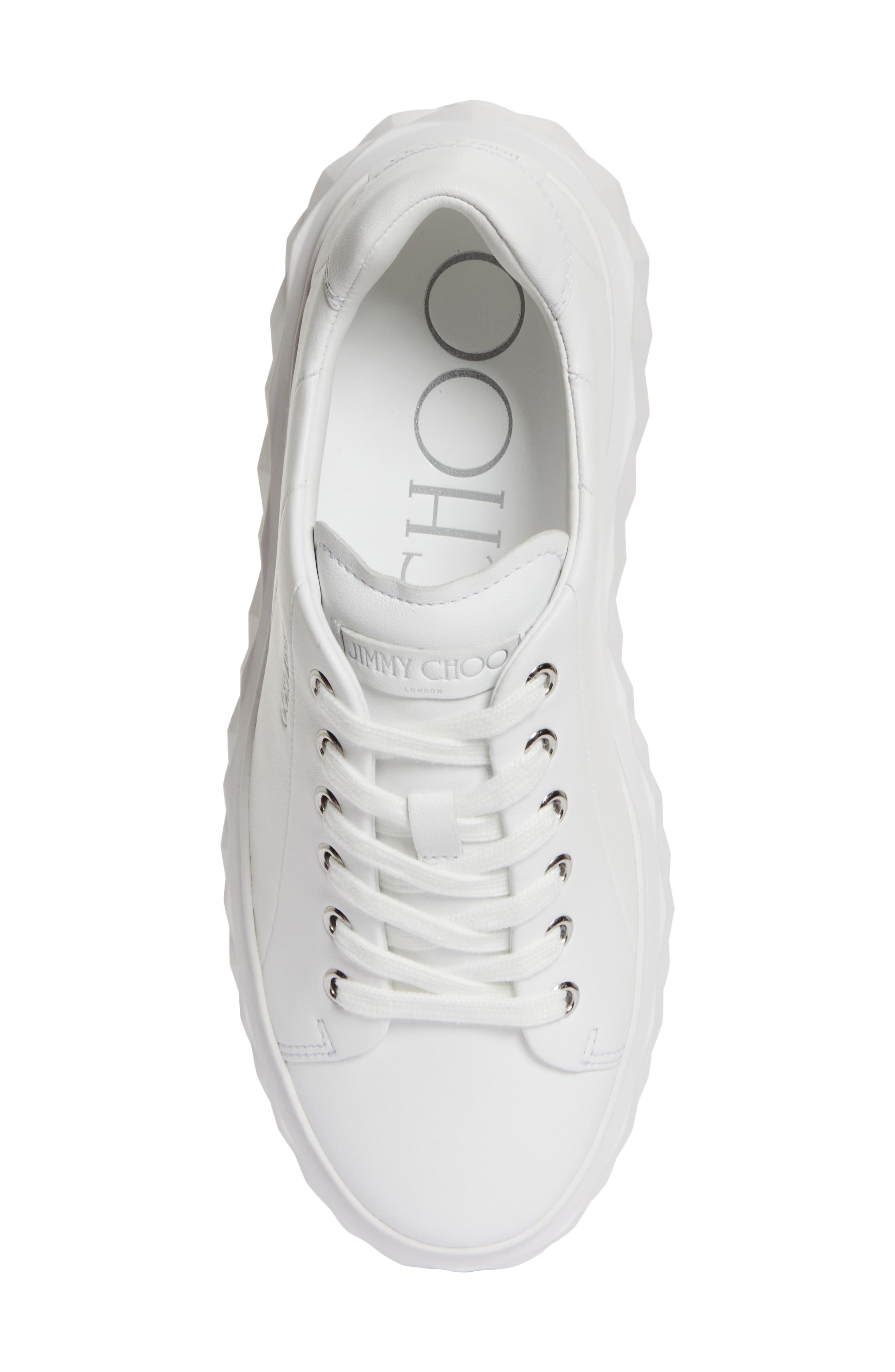 Jimmy Choo Diamond Light Maxi Platform Sneaker in White/White at Nordstrom - 5