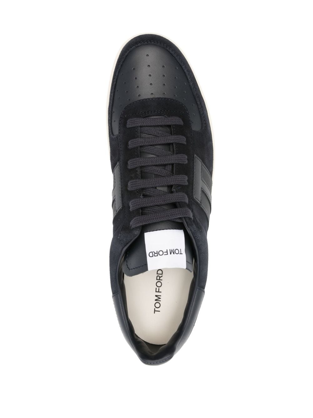 T-patch suede sneakers - 4