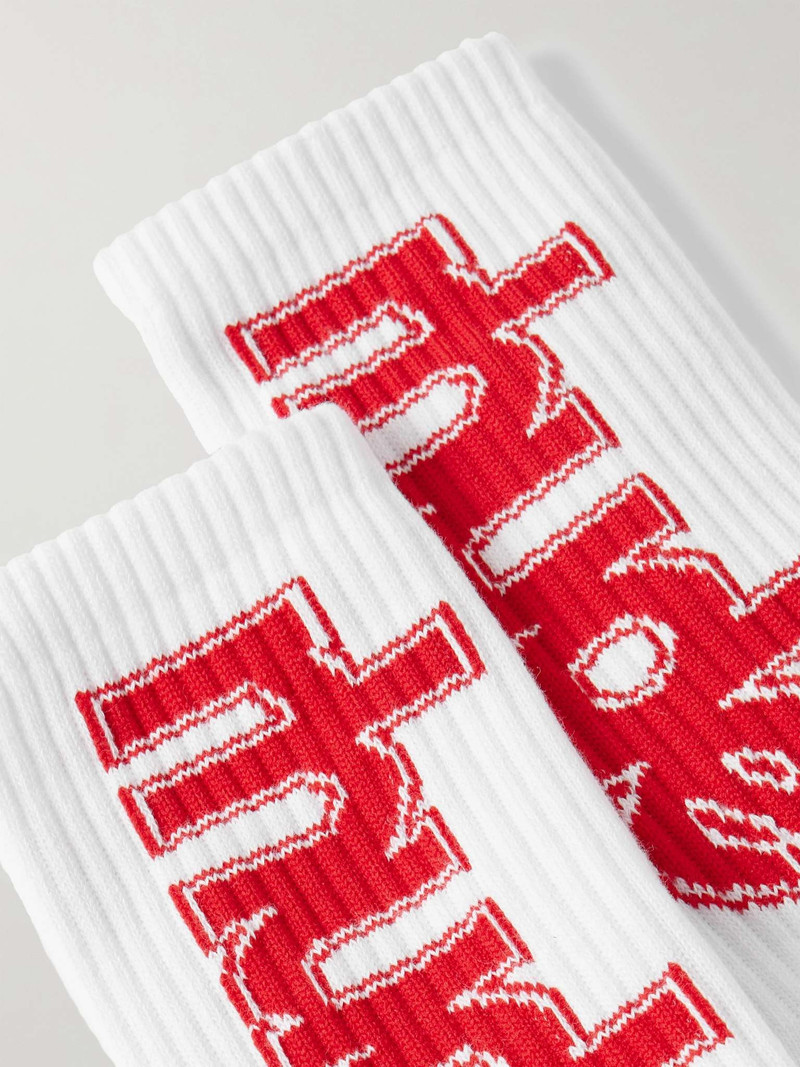 Rhude Ski Club Logo-Intarsia Cotton-Blend Socks outlook