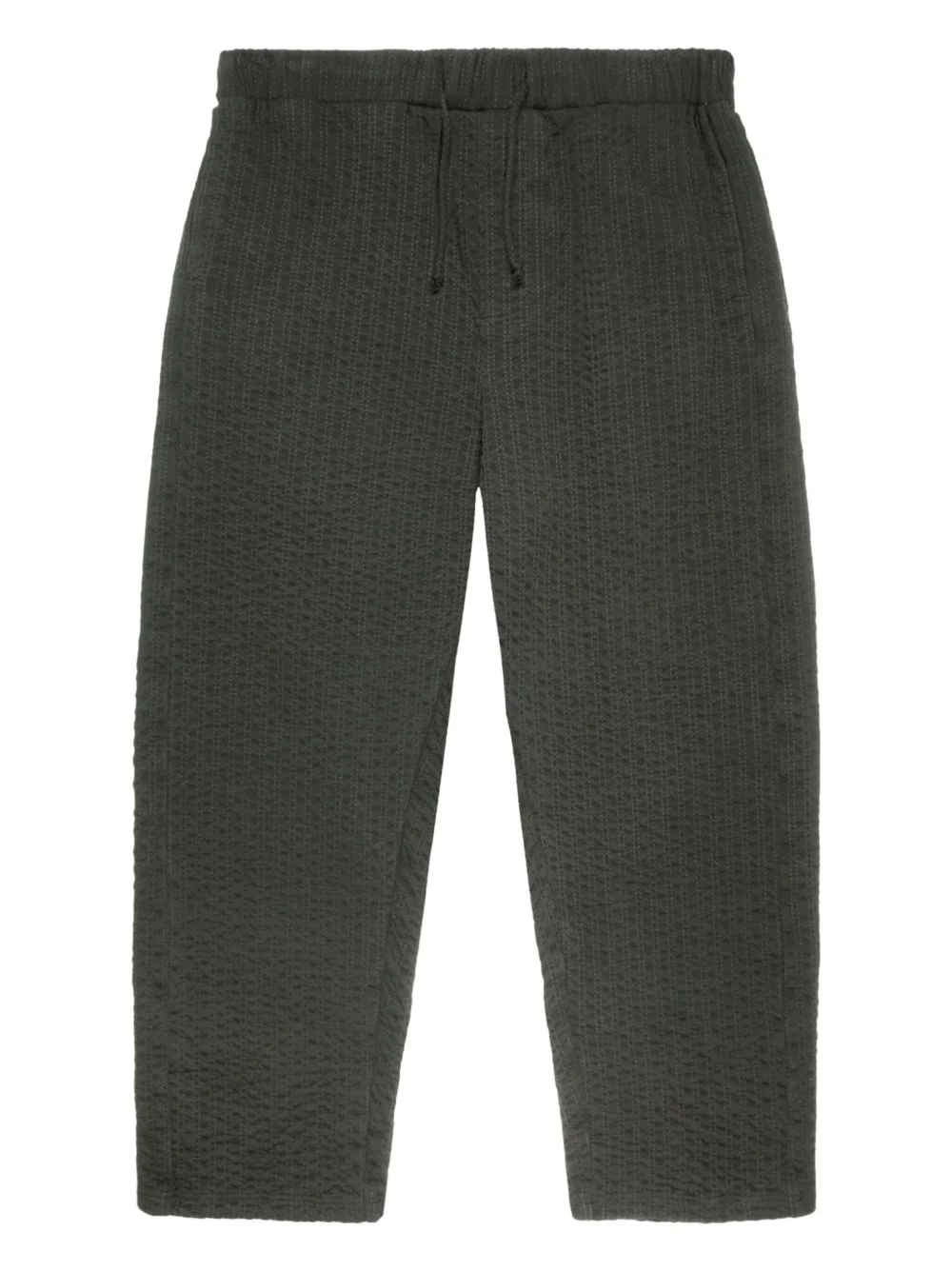 textured drawstring trousers - 1