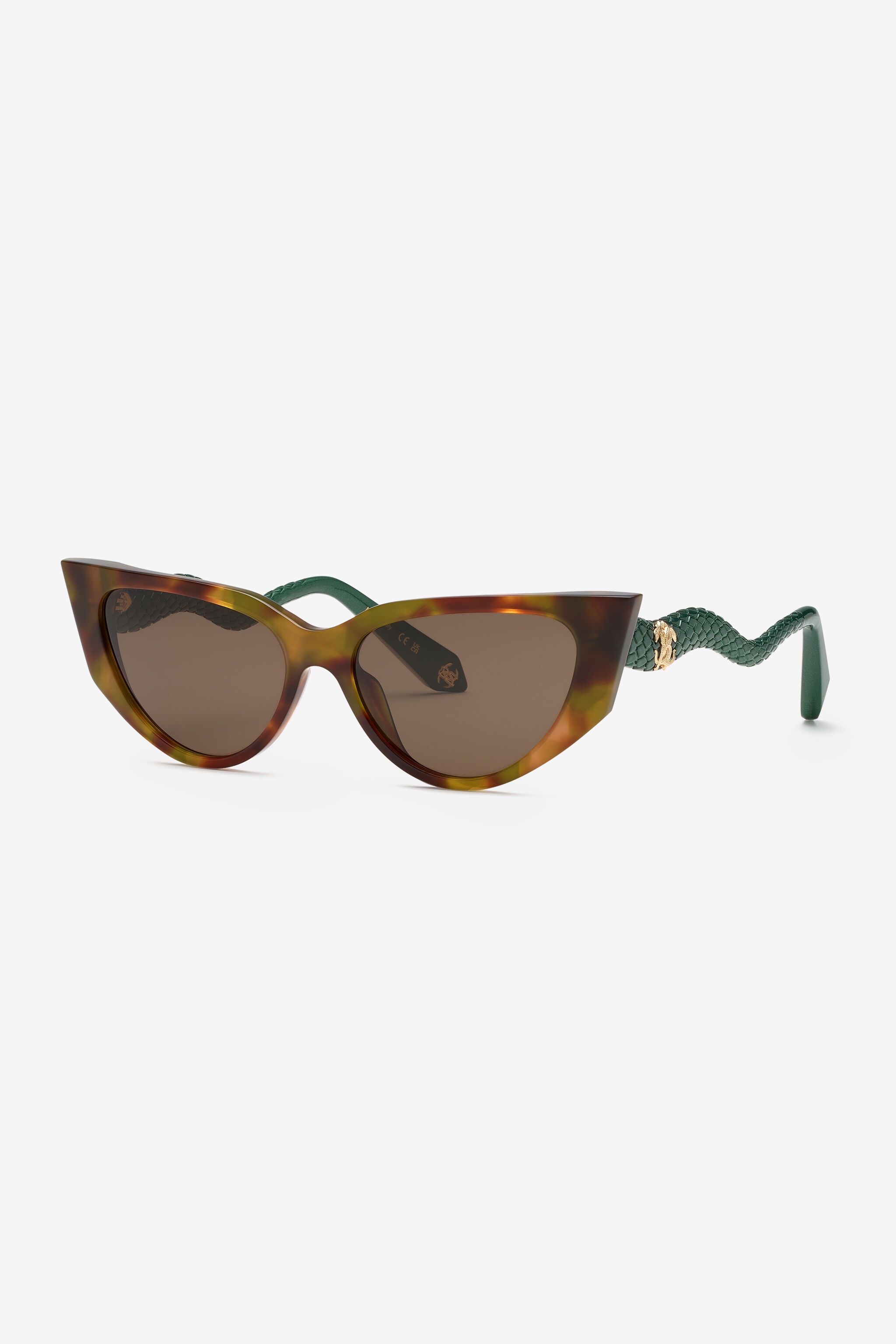 Cat-eye shape sunglasses with scale effect temples - 3