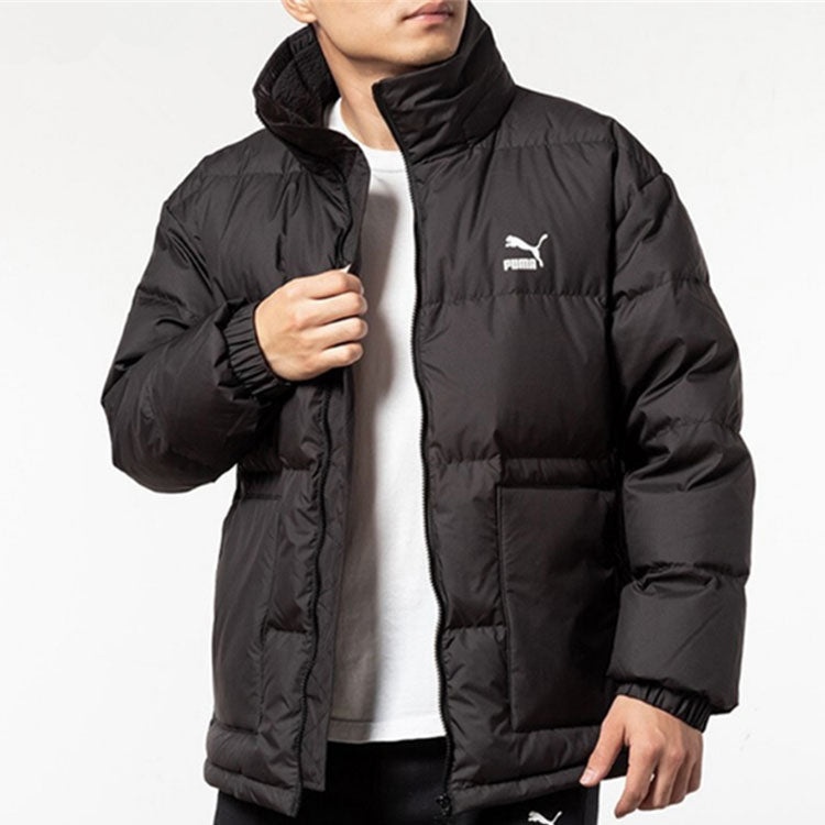 Puma Classics Down Puffer Jacket 'Black White' 596548-01 - 3