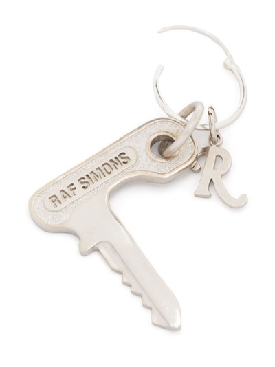 Raf Simons logo-engraved drop earring outlook