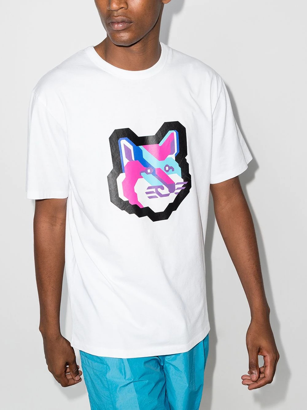 Pixel Fox print T-shirt - 2