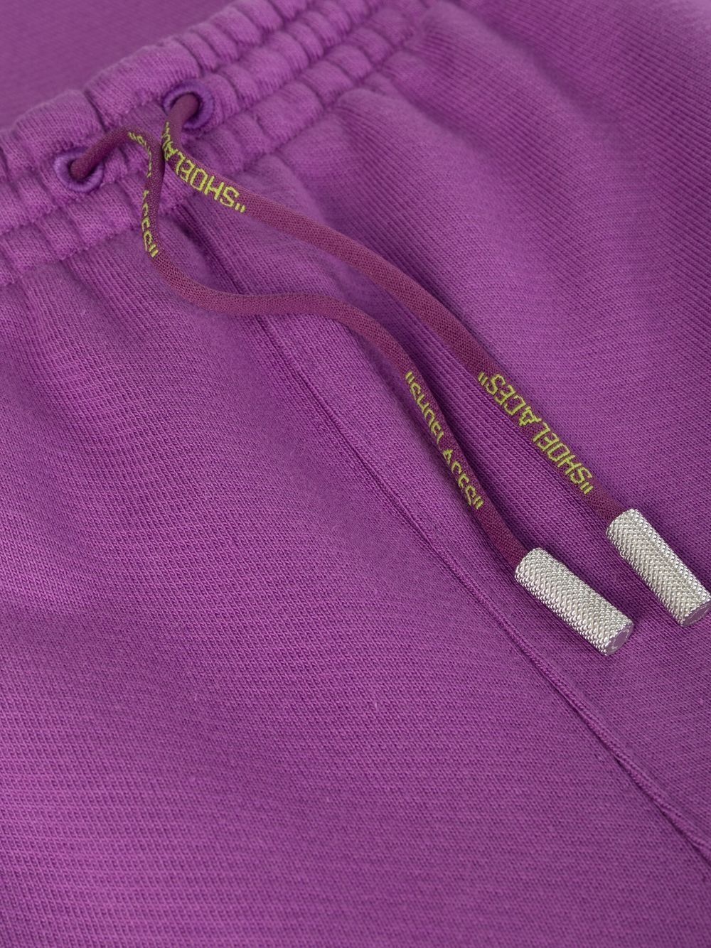 logo-tape cotton track pants - 6