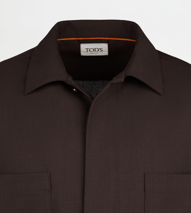 Tod's SHIRT IN WOOL - BROWN outlook