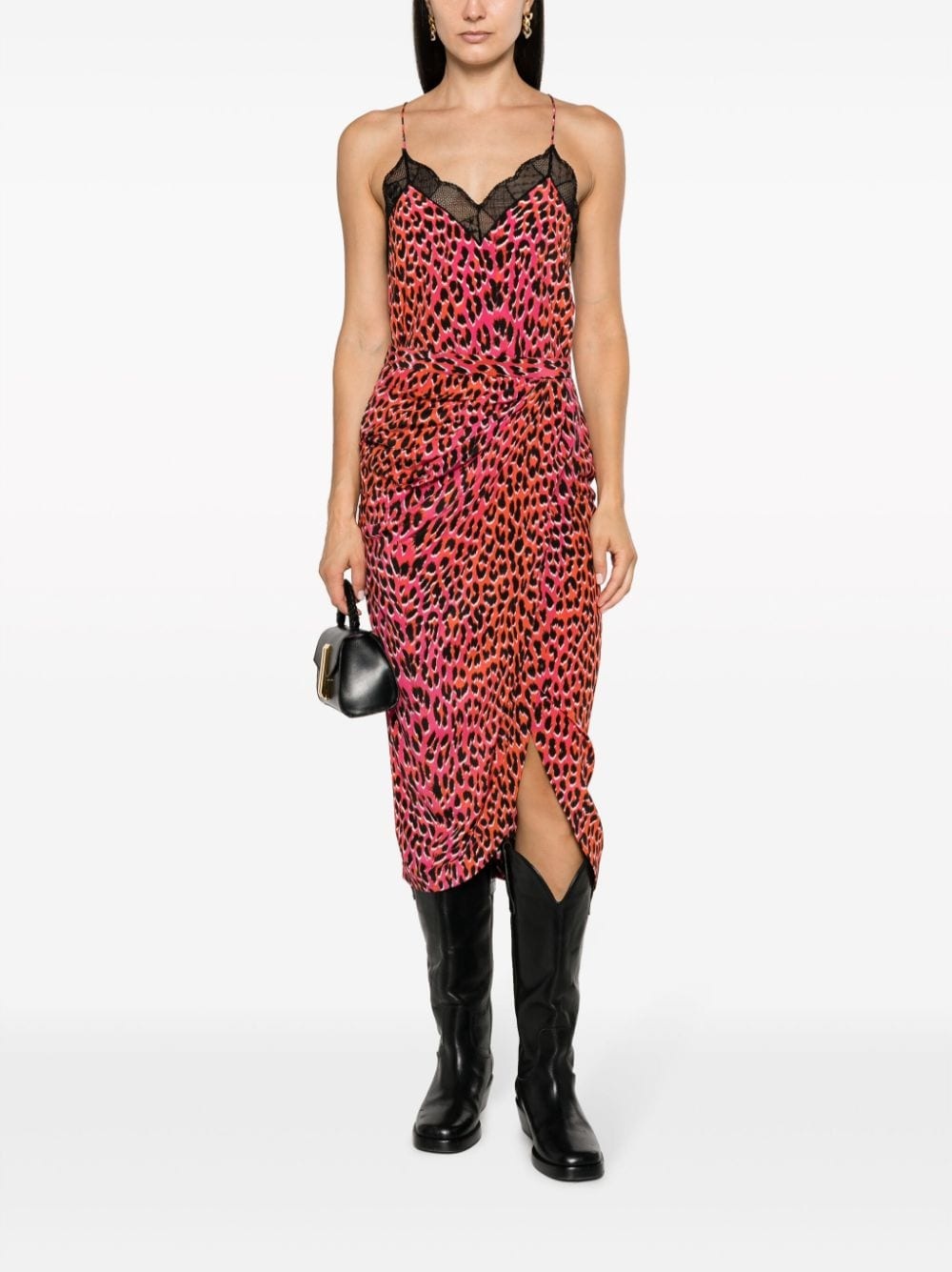 Jamelia leopard-print silk skirt - 2