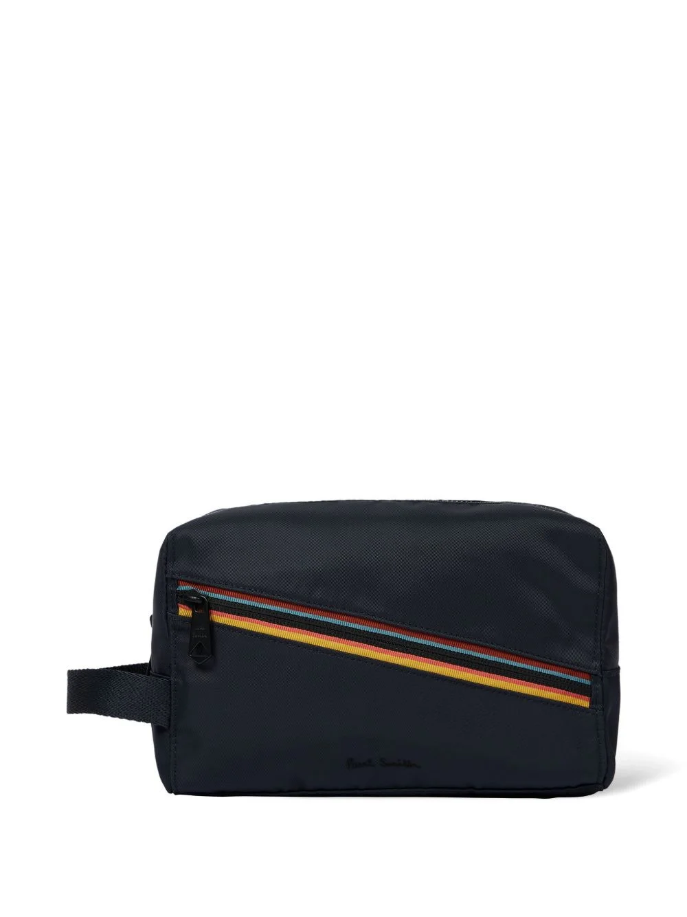 stripe-detail wash bag - 1