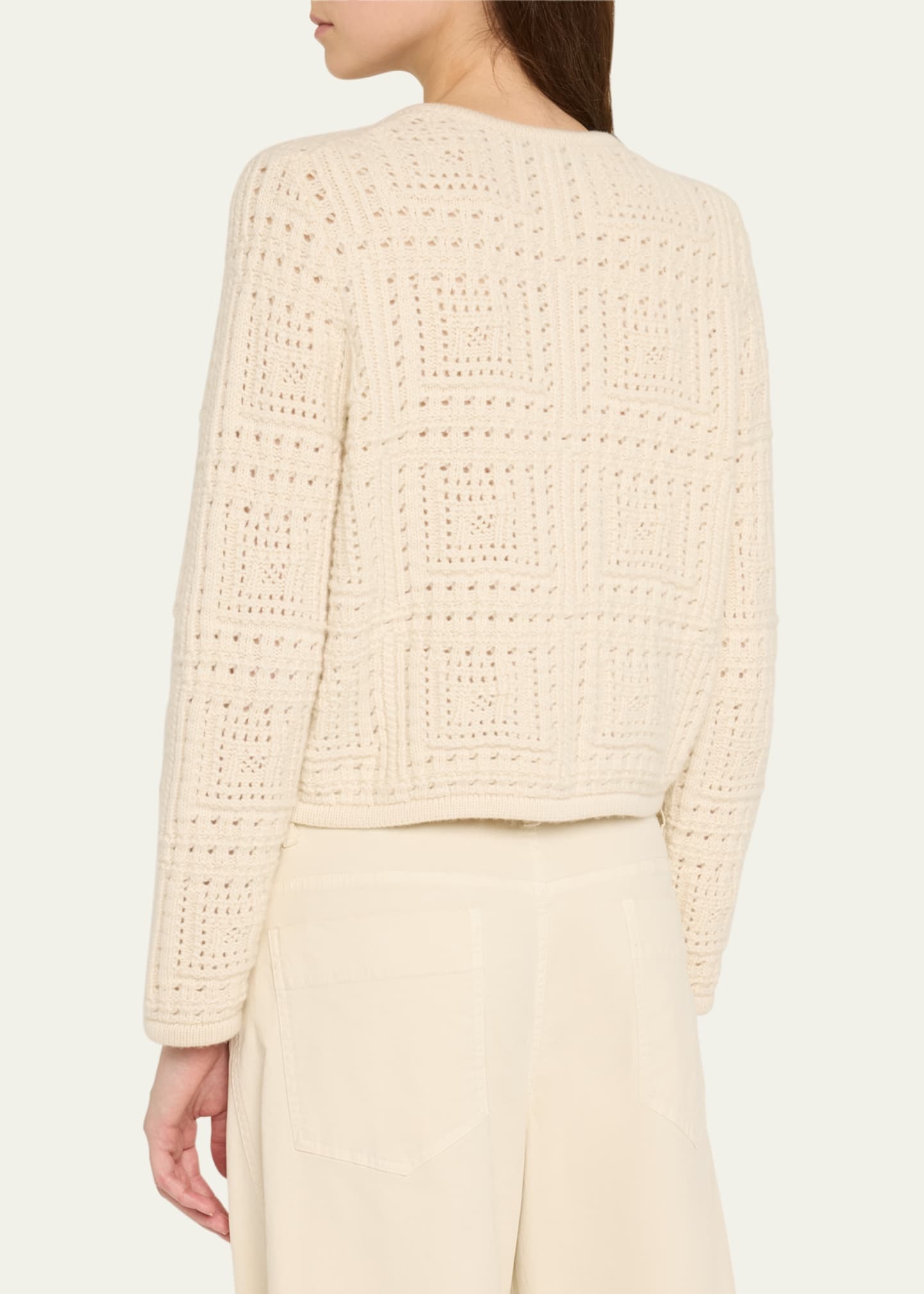 Harry Open Knit Cashmere Sweater Jacket - 3