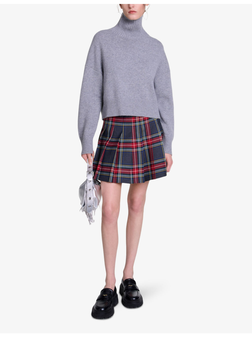High-neck knitted stretch cashmere-blend jumper - 2