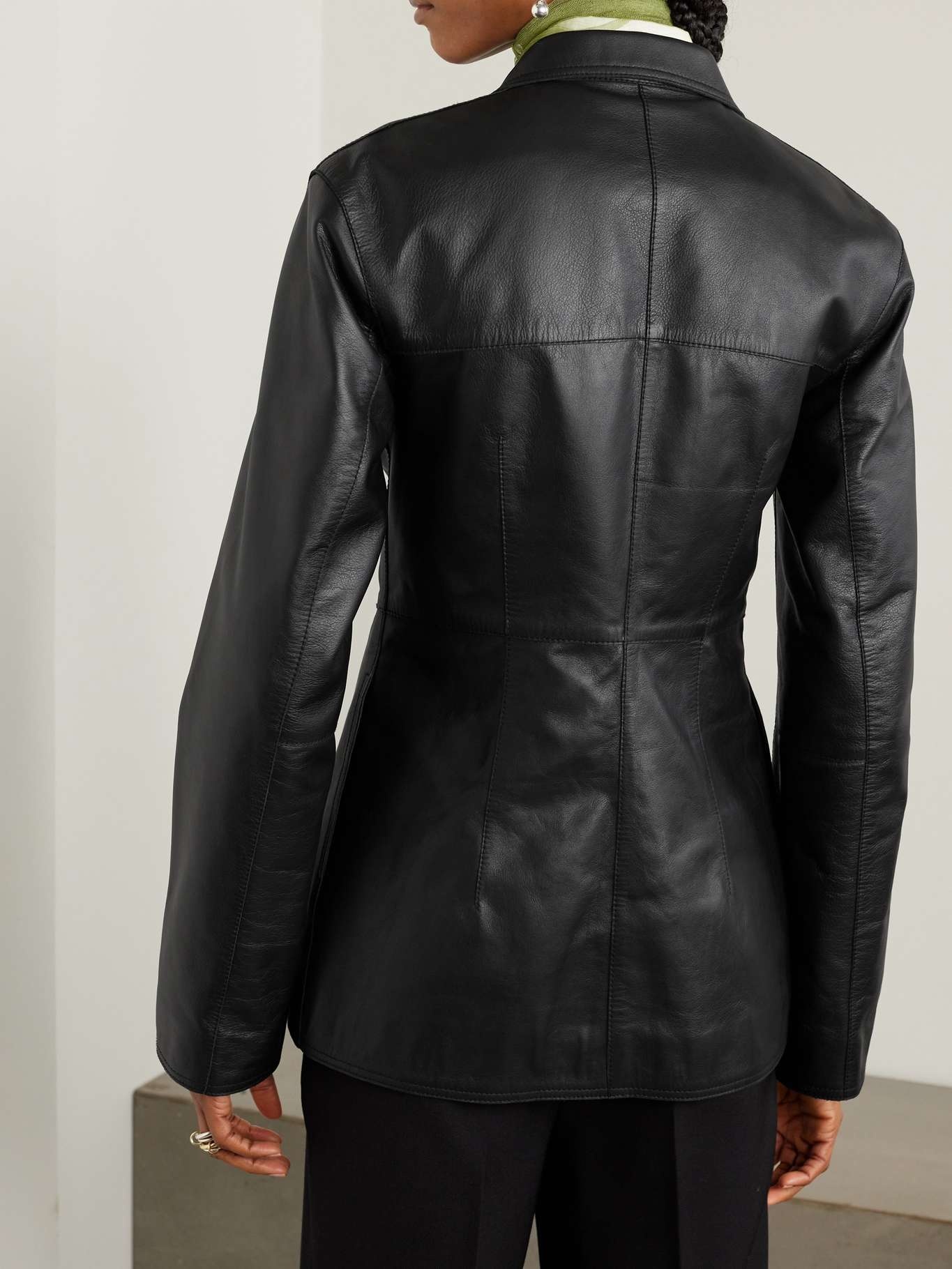 Hourglass leather jacket - 4