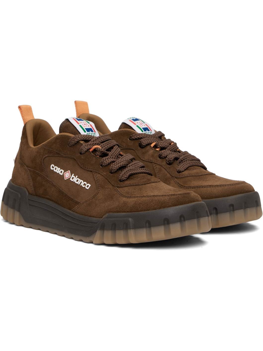 Brown Suede Court Sneakers - 4