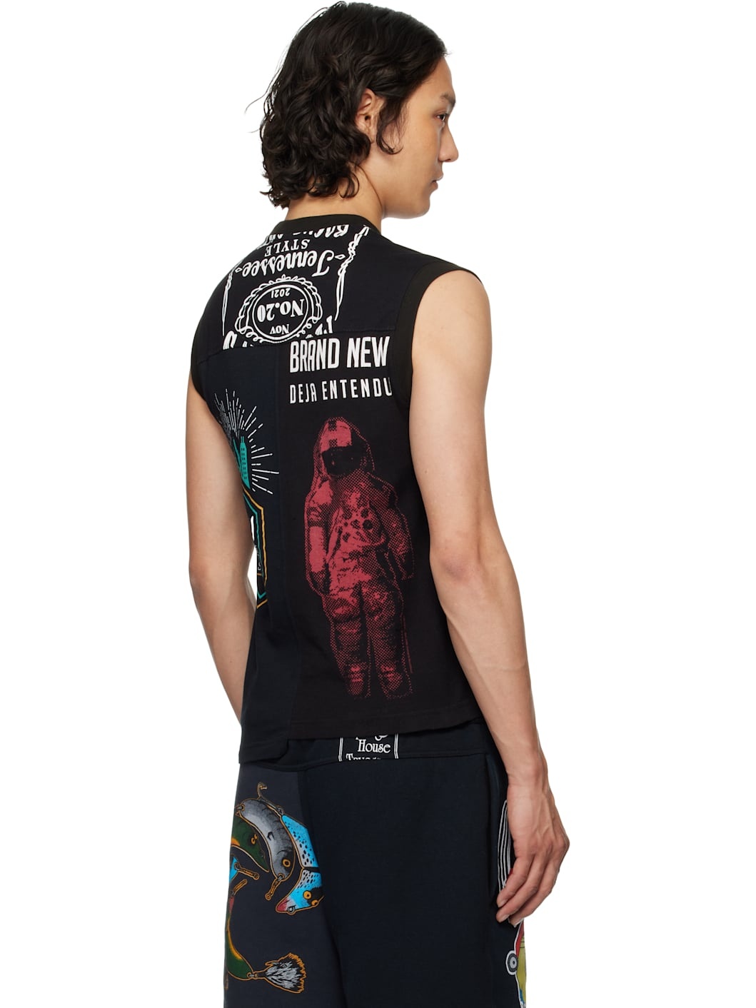 Black Regenerated Graphic T-shirts Tank Top - 3
