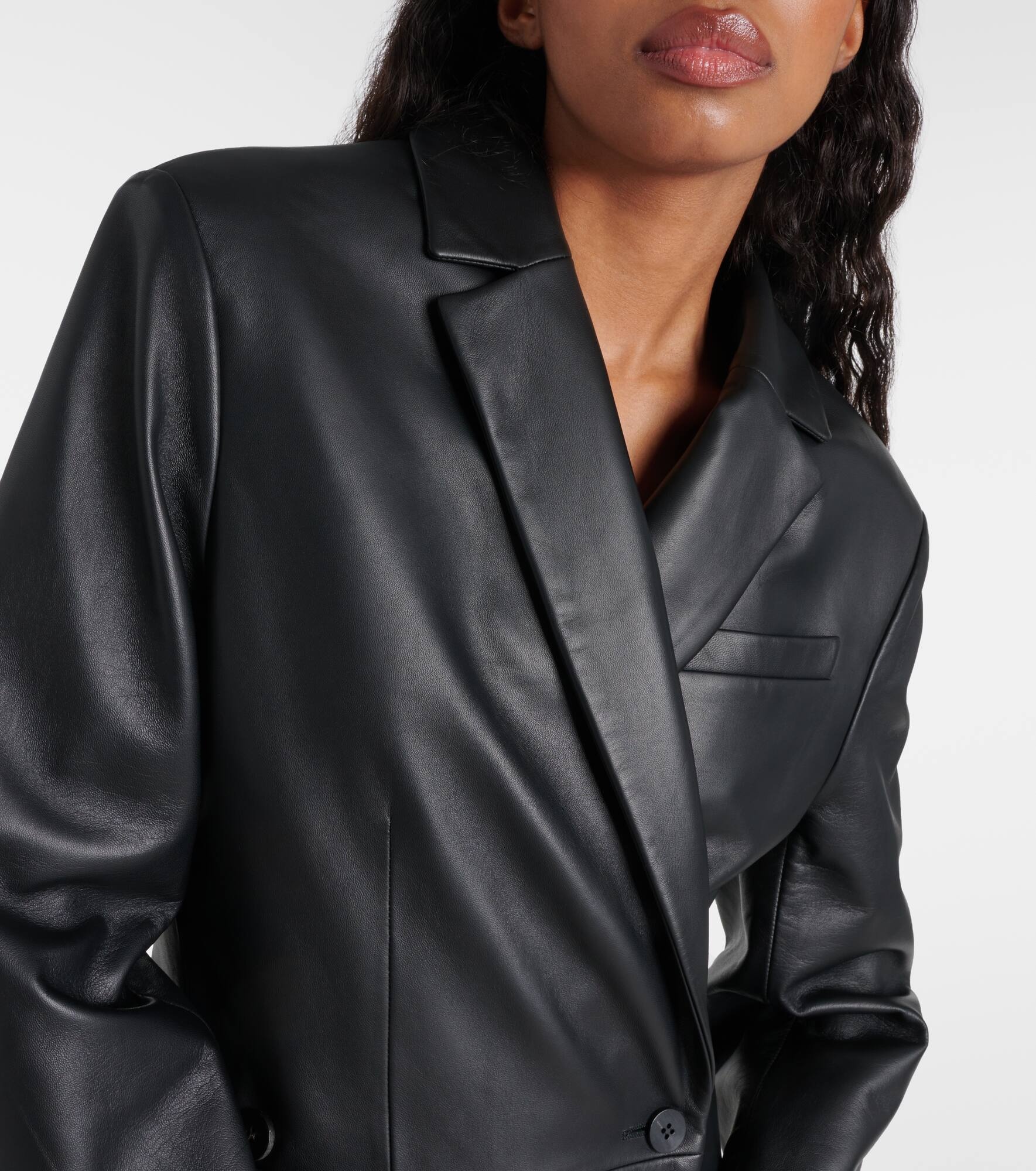 La Veste Tibau Cuir leather blazer - 5