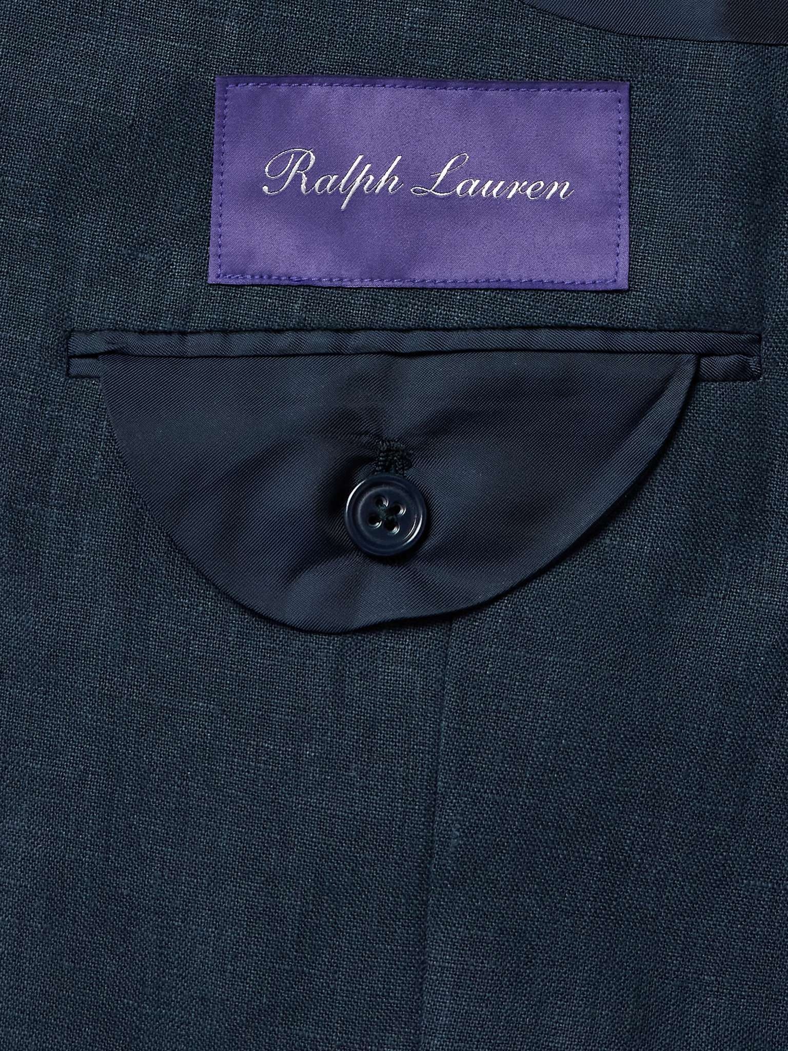 Kent Slim-Fit Double-Breasted Linen Suit Jacket - 6