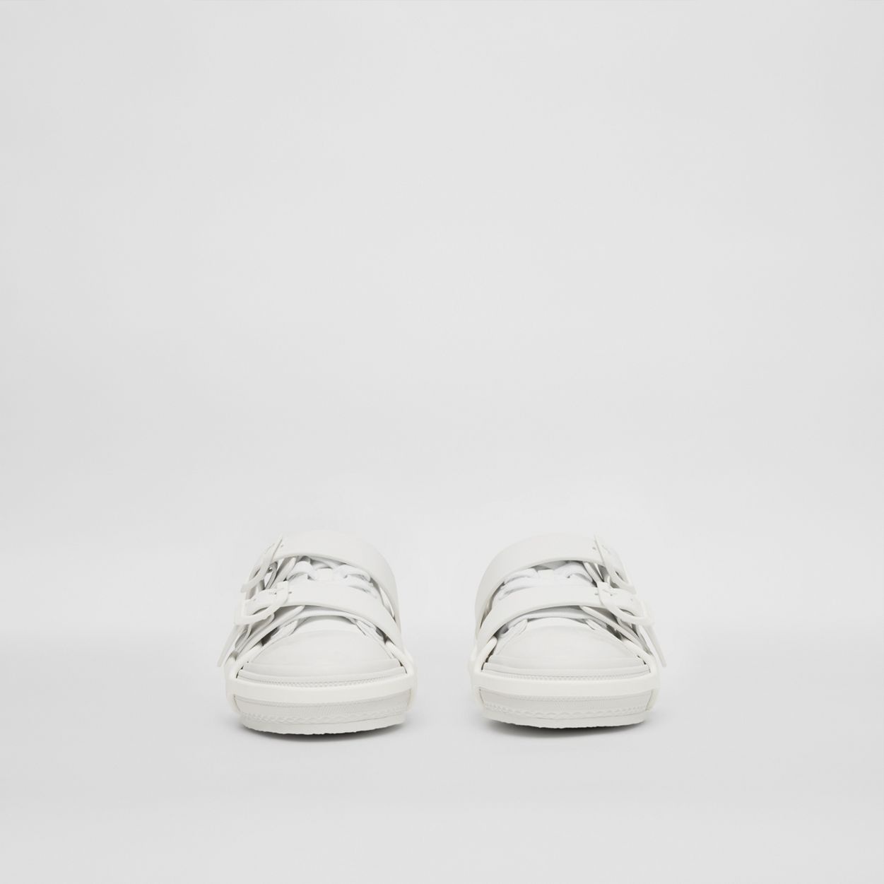 Cotton and Leather Webb Sneakers - 5