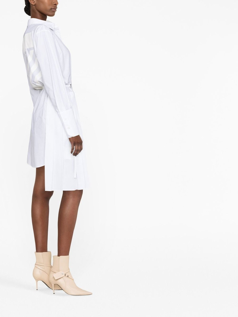 Diag plissé cotton shirt dress 4