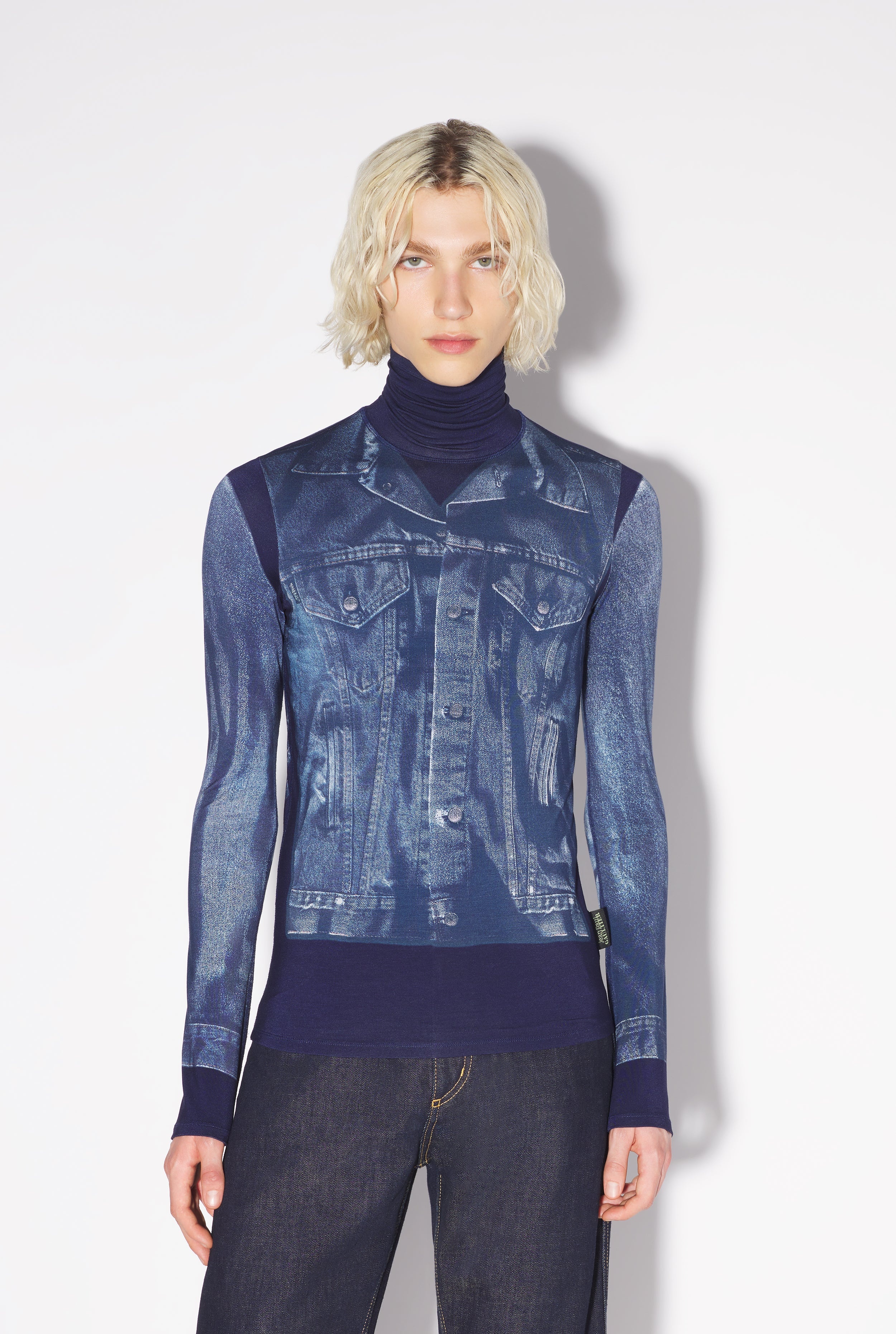 THE BLUE DENIM TROMPE L’OEIL TOP - 3