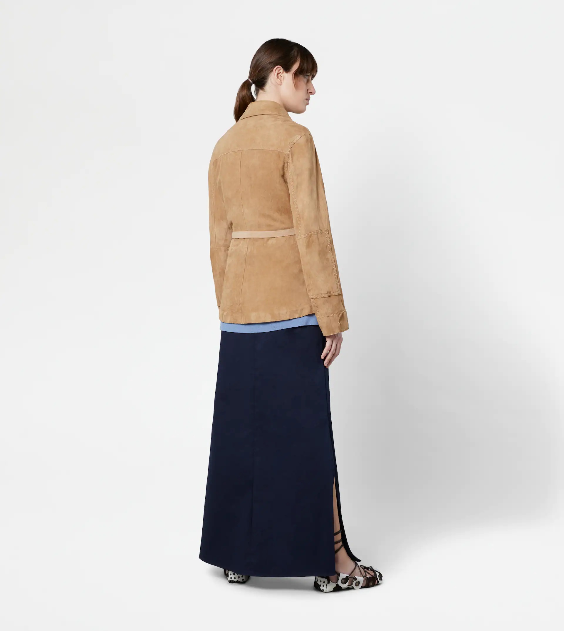 SUEDE JACKET - BEIGE - 3