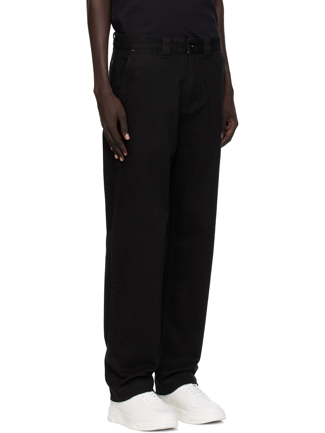 Black Straight Trousers - 2