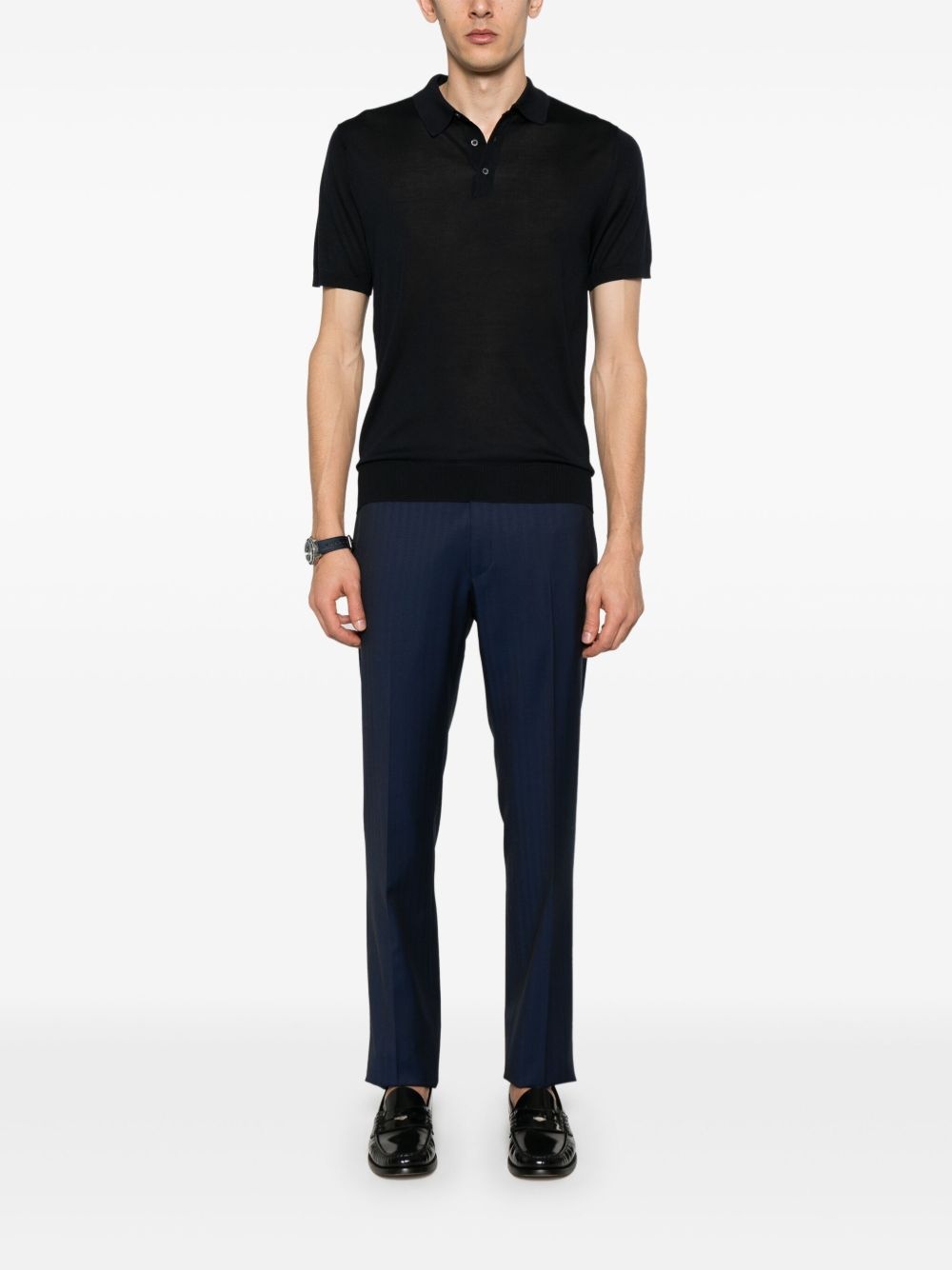 silk polo shirt - 2