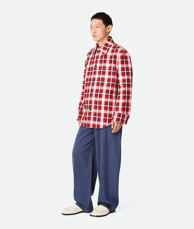 Bottega Veneta Structured Cotton Check Overshirt outlook