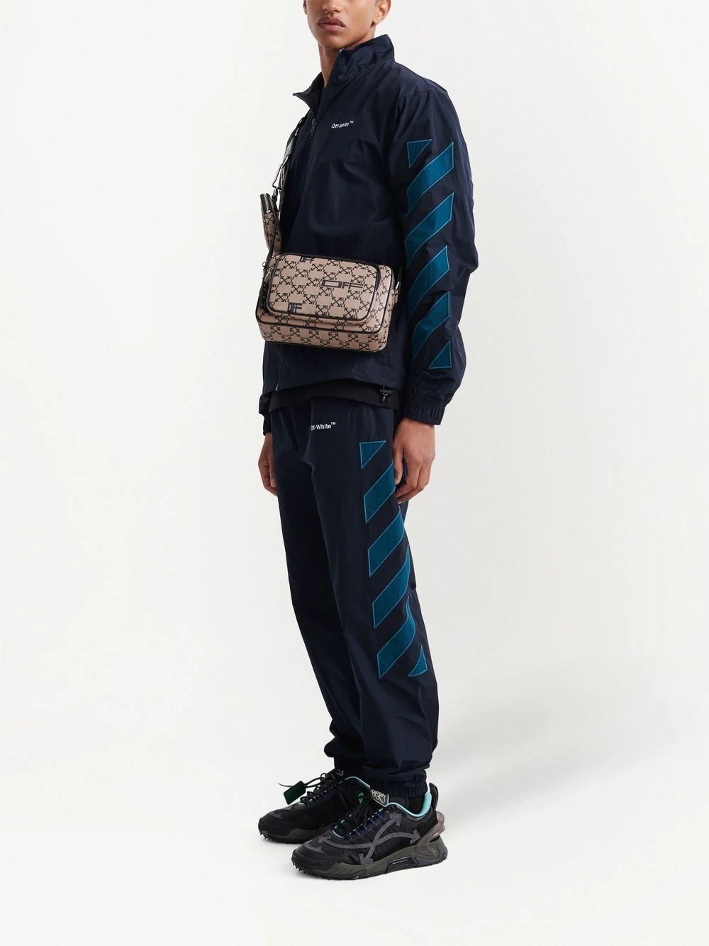 Diag-print track jacket - 2