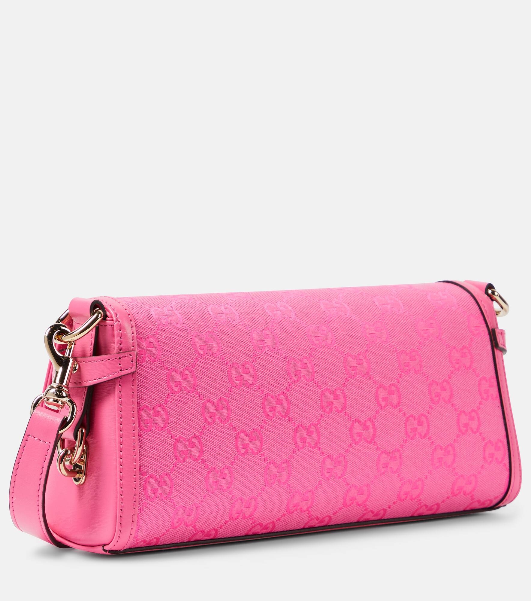 GG Small leather-trimmed crossbody bag - 4