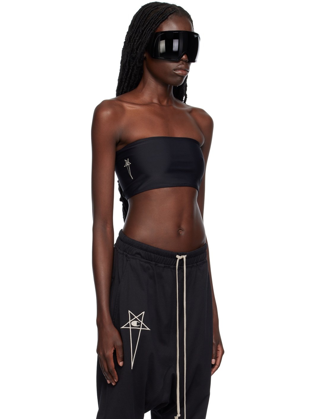 【Rick Owens × Champion】 BRA Rick Owens Black Champion Edition Bandeau Bra | REVERSIBLE