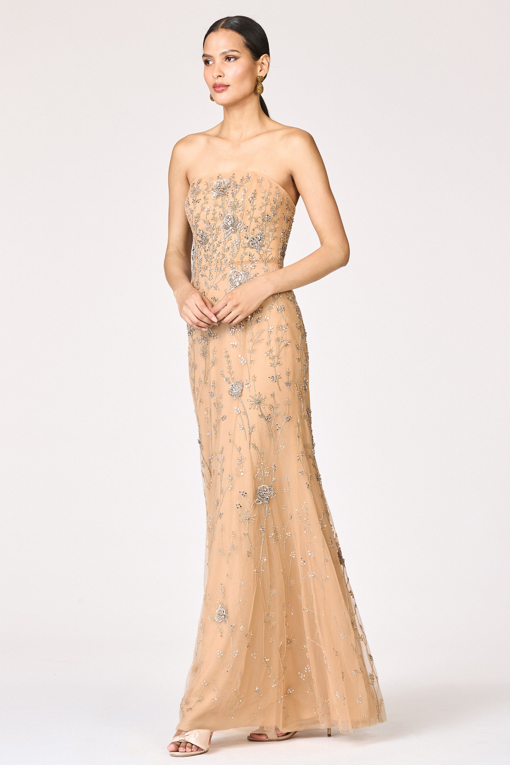 EMBELLISHED VIENNA GOWN - FAWN - 5