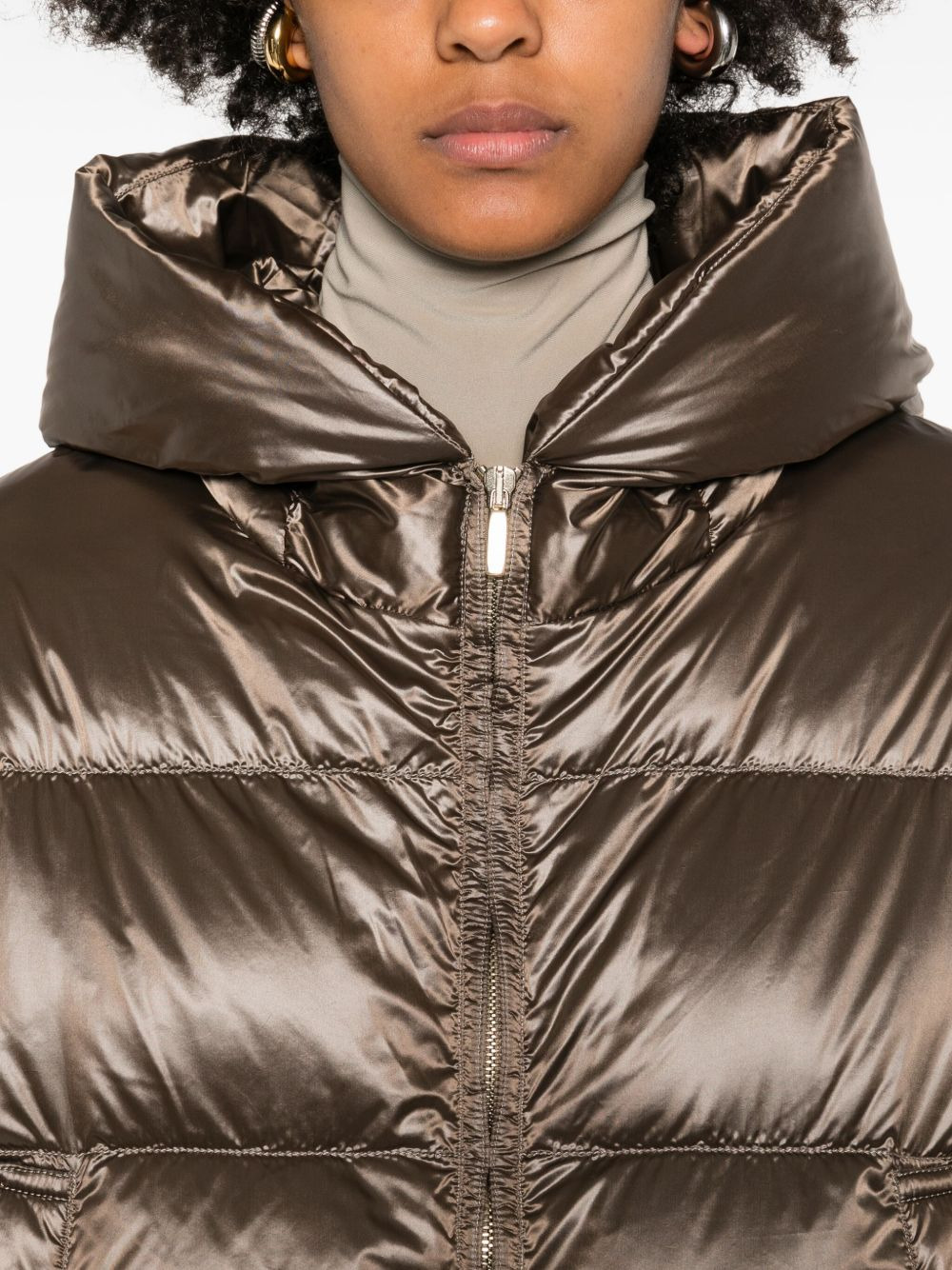 Spaceca quilted hooded jacket - 5
