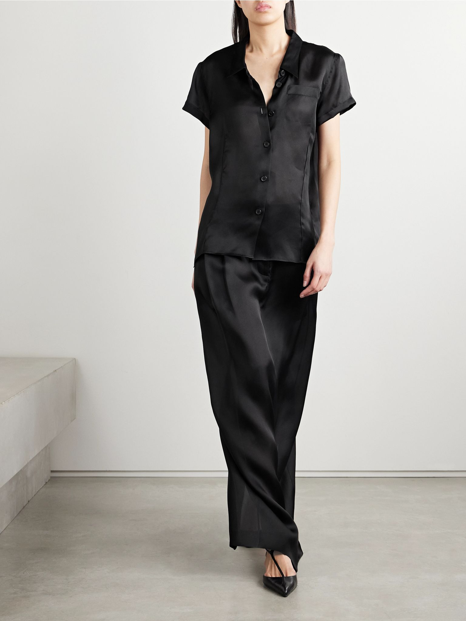 Keefe silk-organza shirt Black - 2