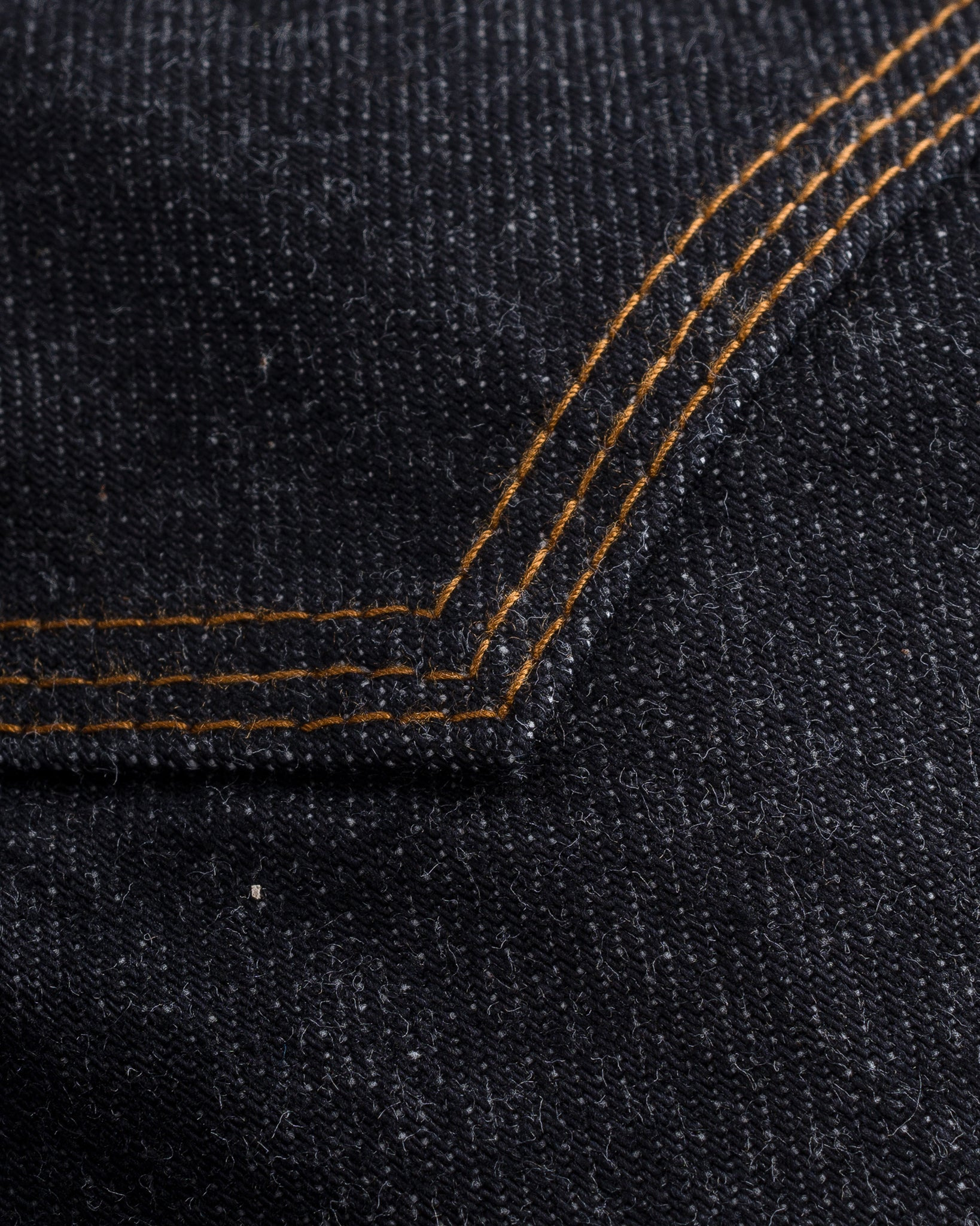 IHSH-33-BLK 12oz Selvedge Denim Western Shirt - Black - 22