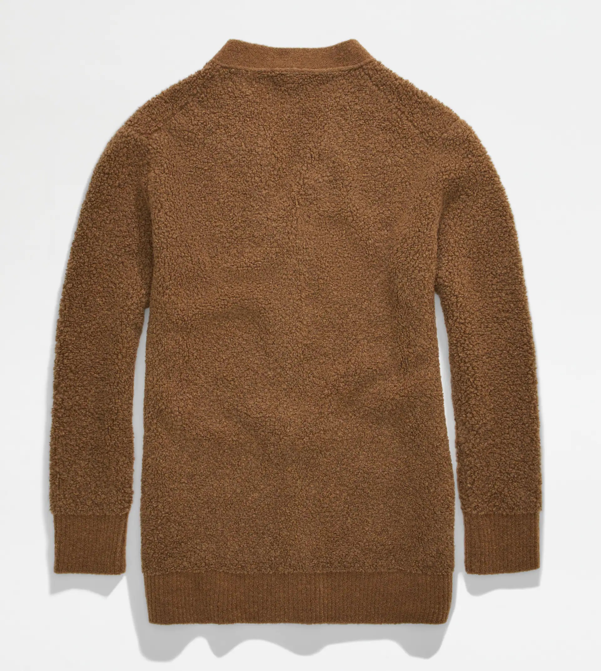 CARDIGAN IN BOUCLÉ KNIT - BROWN - 4