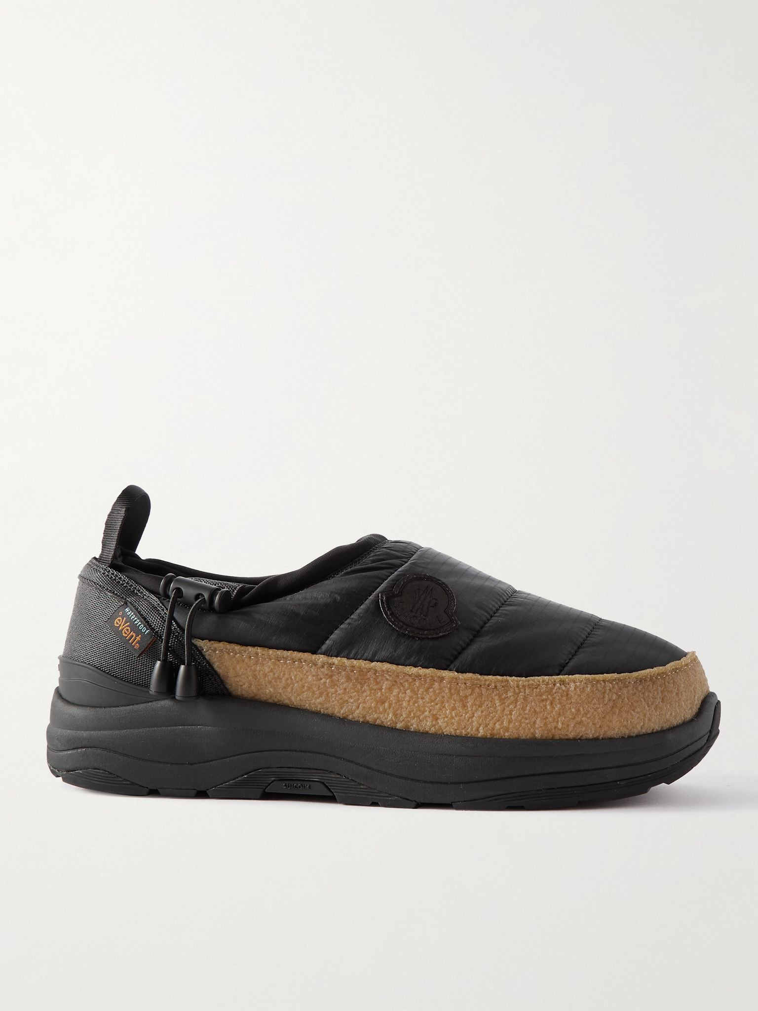 + Suicoke 2 Moncler 1952 Pepper Quilted Nylon Loafers Black - 1