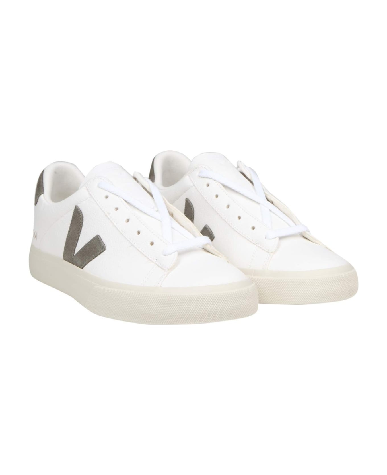 Campo Chromefree In White/khaki Leather - 2