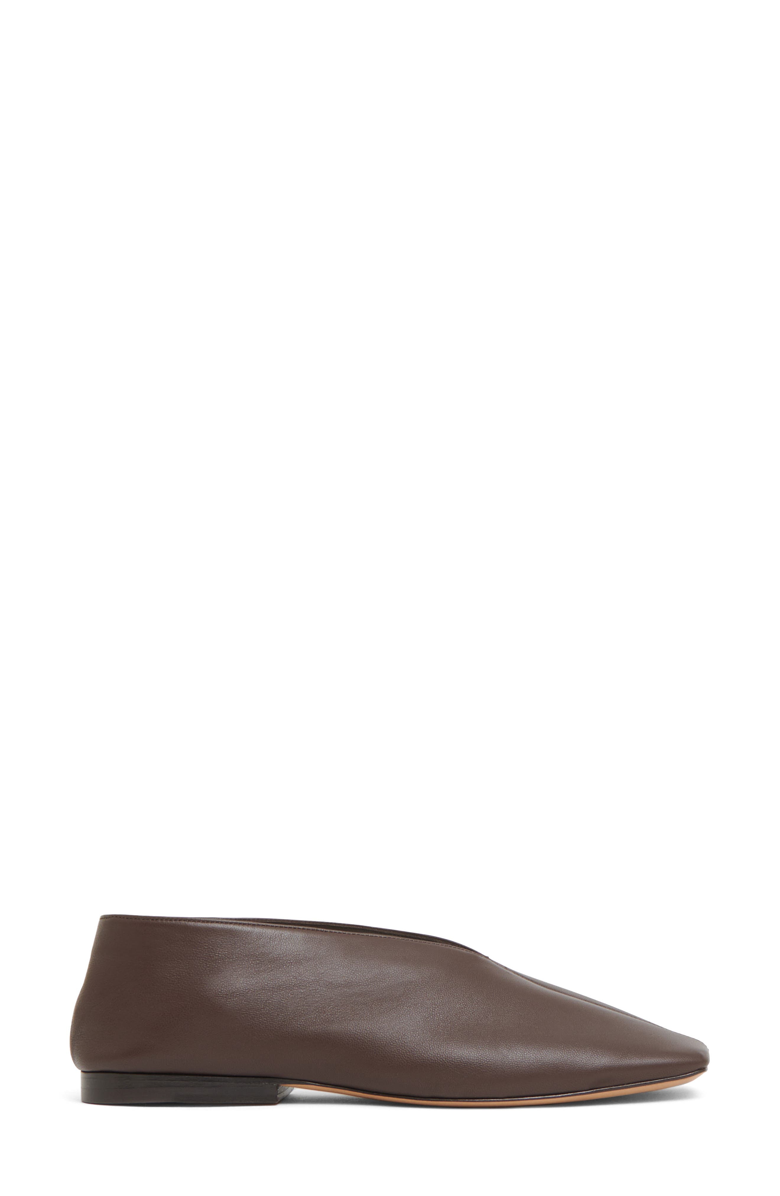Mansur Gavriel Square Toe Flat in Chocolate at Nordstrom - 3