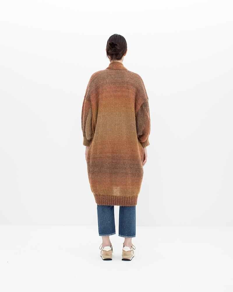 KIMONO KNIT GRADIENT (MOHAIR) BEIGE - 4