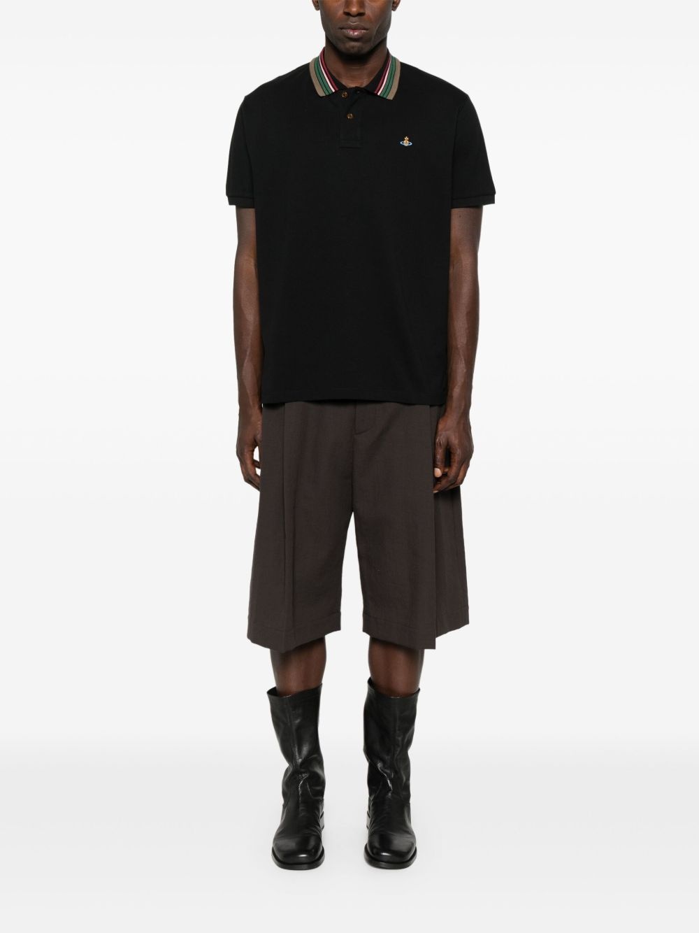 embroidered-logo polo shirt - 2