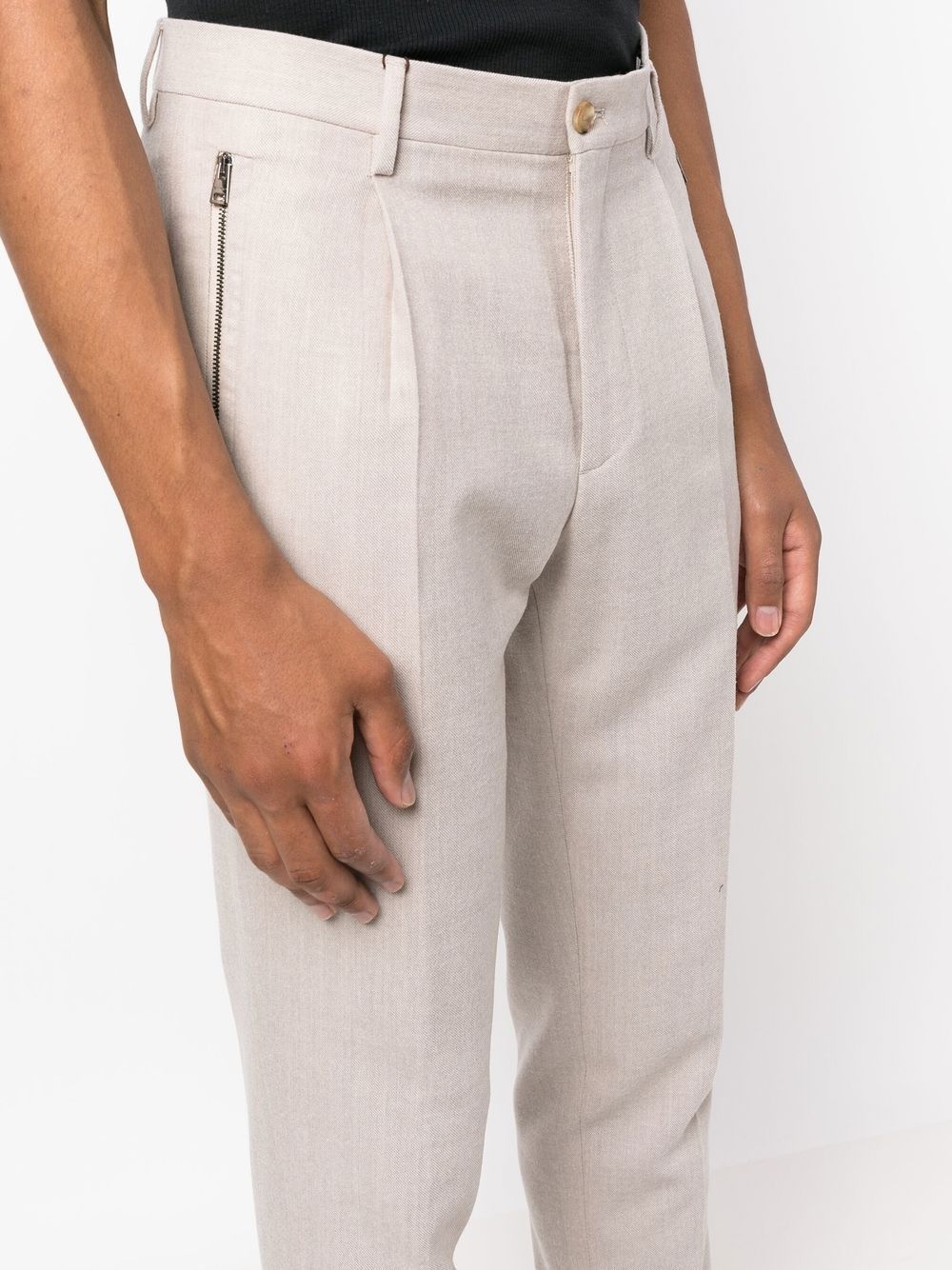 tailored-cut chino trousers - 5