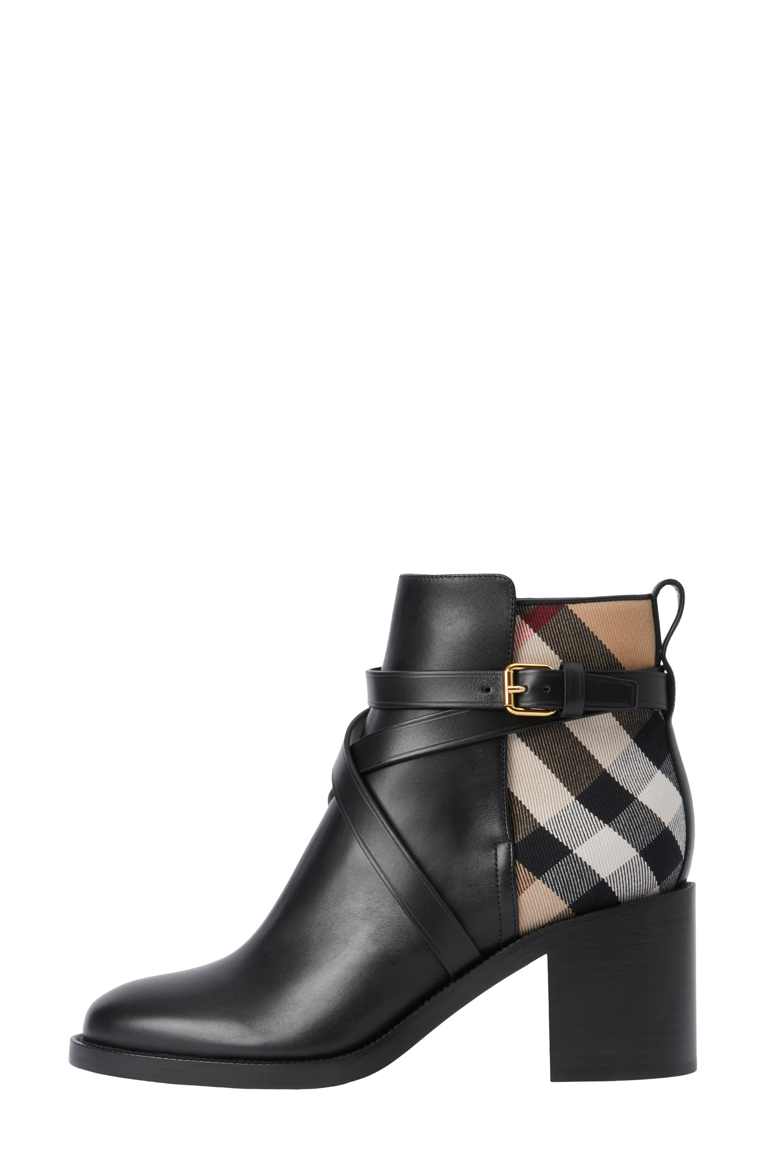 Pryle Check Block Heel Bootie - 6