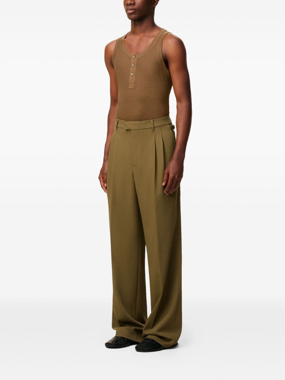 pleated wide-leg tailored trousers - 3