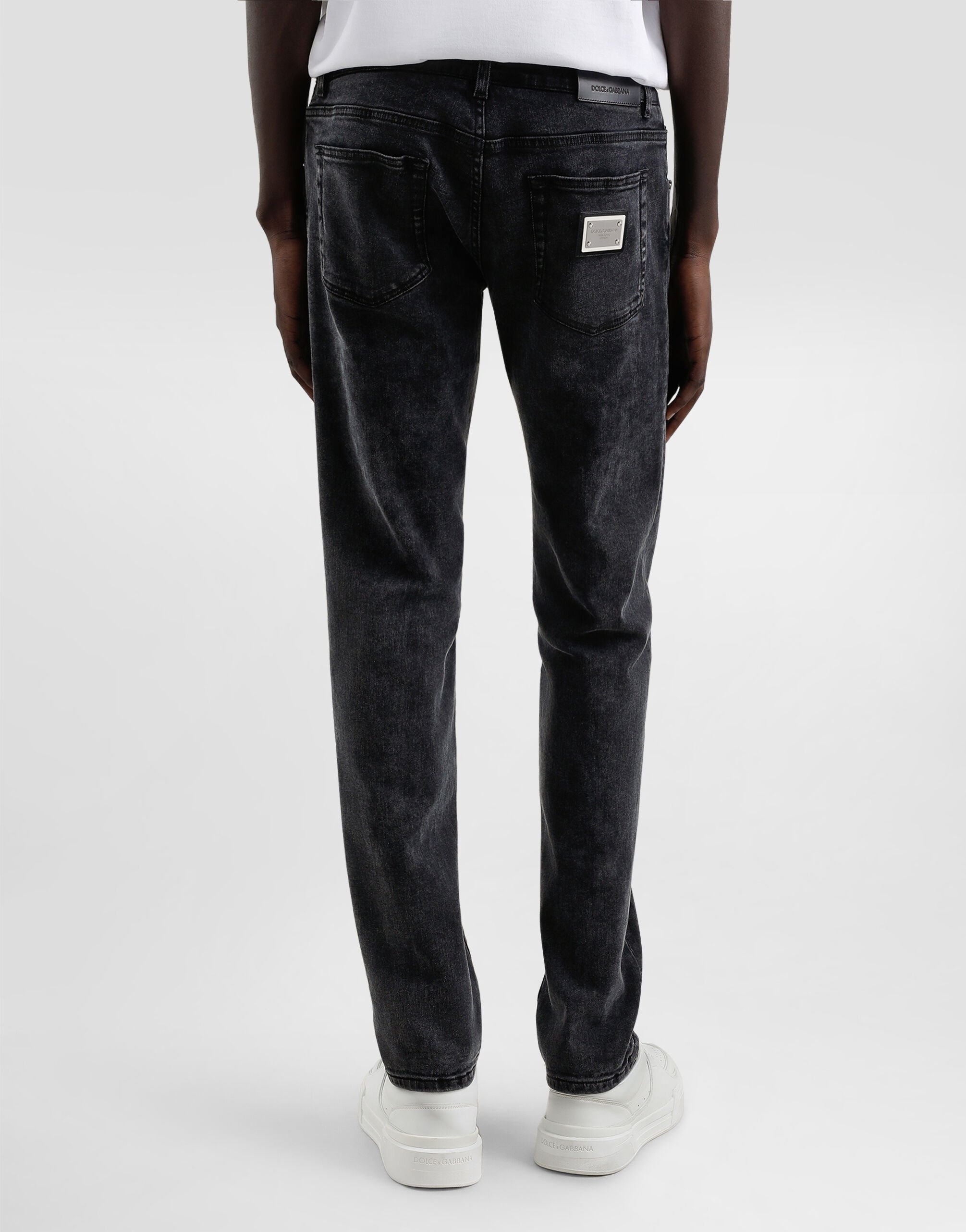 Skinny stretch cotton jeans with tag - 5