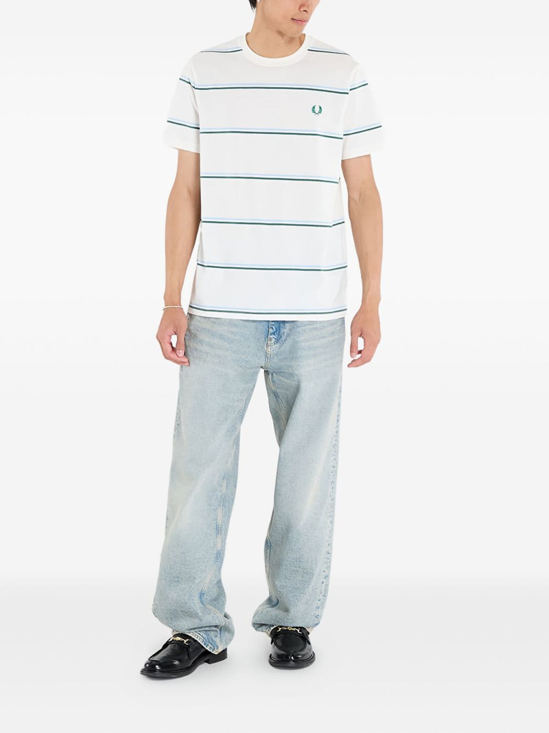 Fred Perry fine-stripe cotton T-Shirt outlook