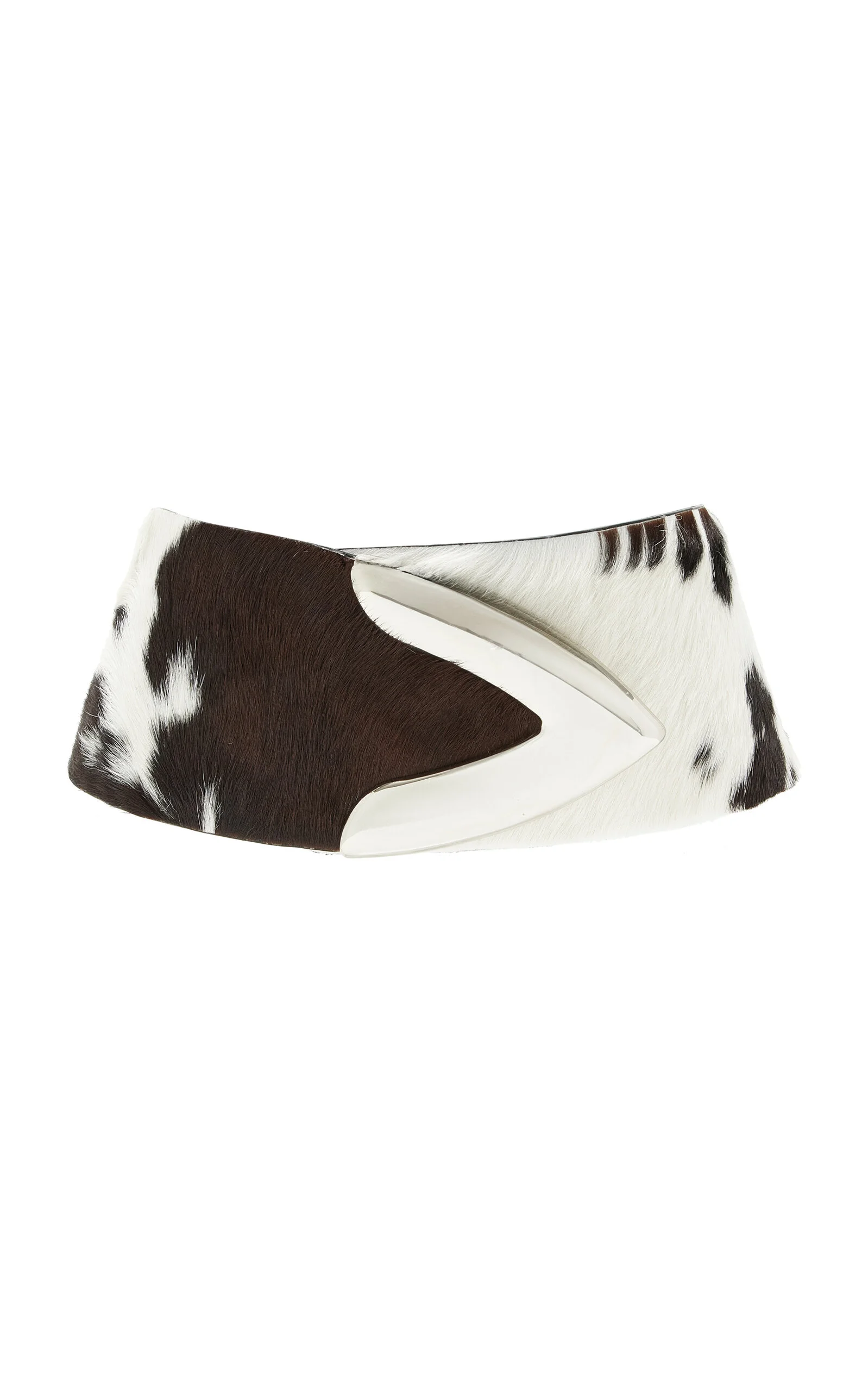 The Callahan Wide Belt With Oversized Metal Tip Hardware black/white - 1