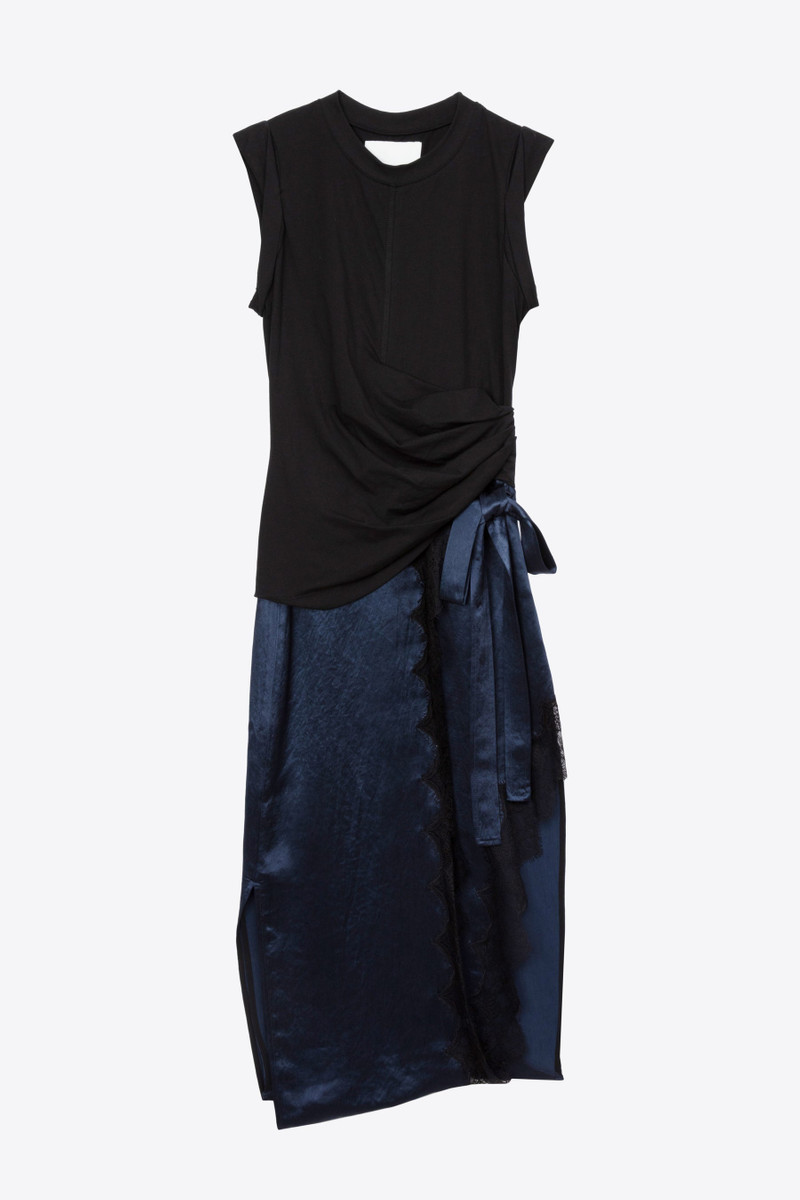 T-Shirt Combo Dress with Endless Lace Loop - 1